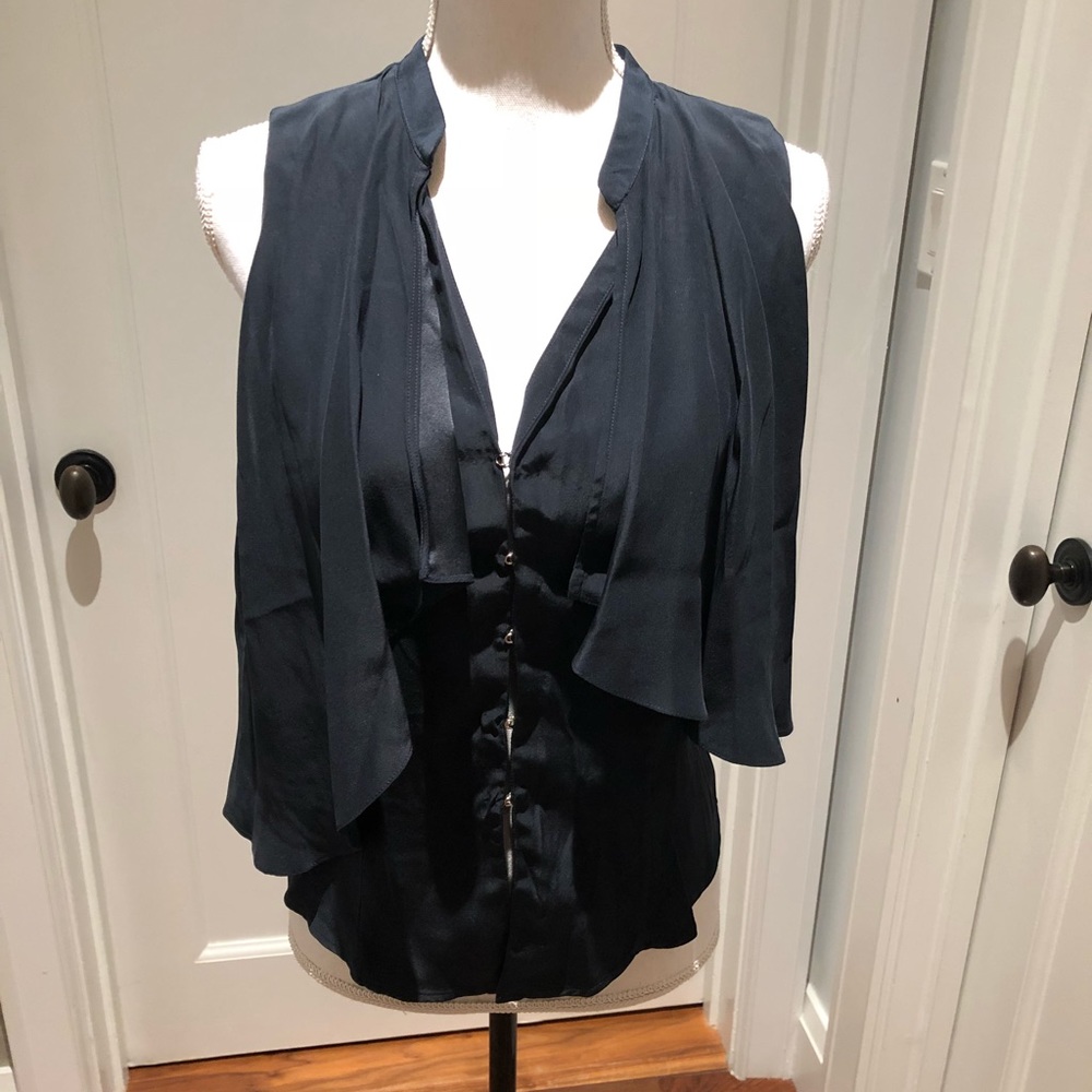 Petiole Silk sleeveless blouse